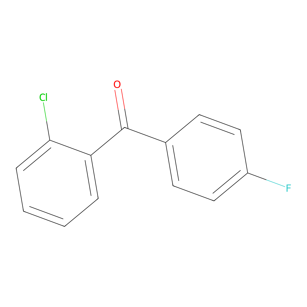 2-Chloro-4'-fluorobenzophenone molecular structure, CAS 1806-23-1