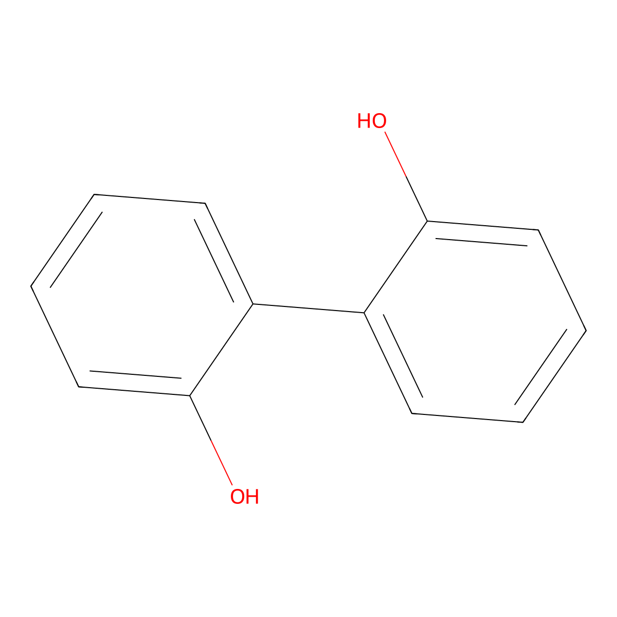 2,2-Biphenol , 2,2′-Dihydroxybiphenyl molecular structure, CAS 1806-29-7