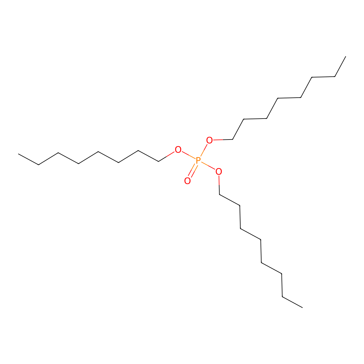 Trioctyl phosphate molecular structure, CAS 1806-54-8