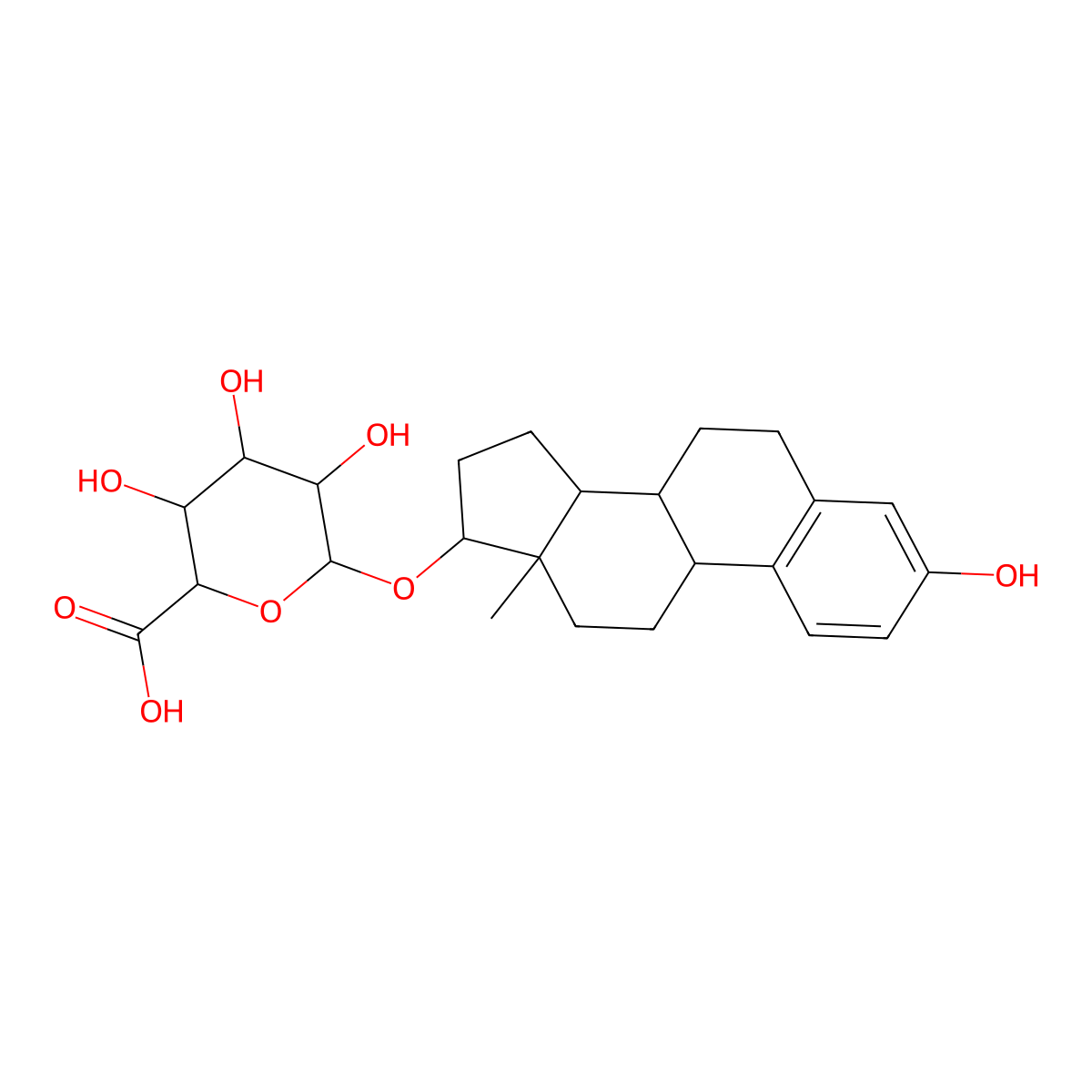 Estradiol 17beta-glucuronide molecular structure, CAS 1806-98-0