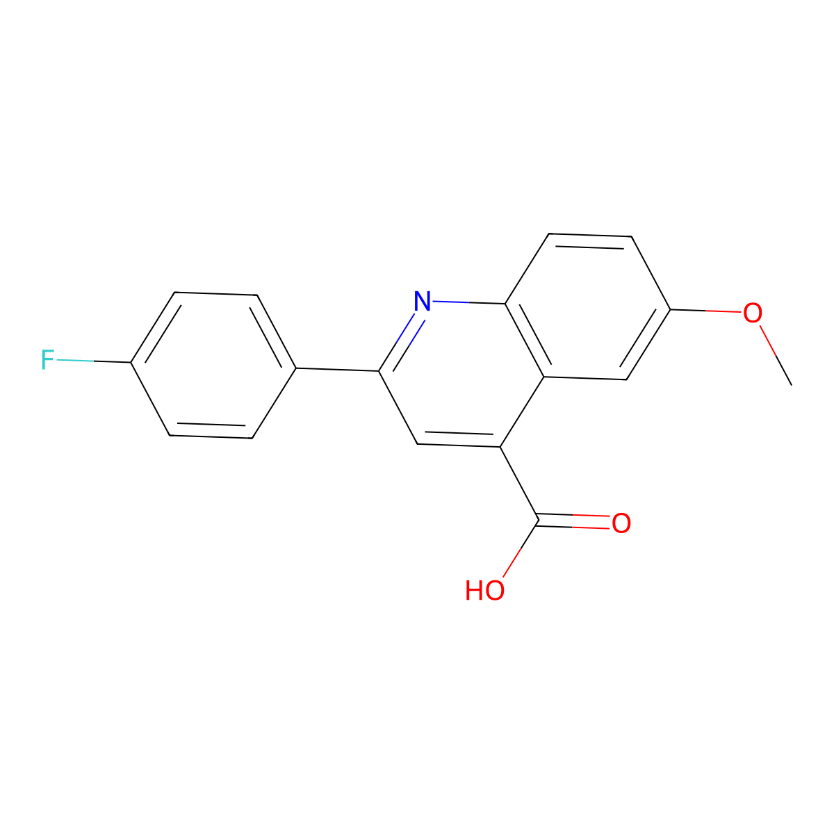 2-(4-Fluorophenyl)-6-methoxyquinoline-4-carboxylic acid molecular structure, CAS 18060-41-8