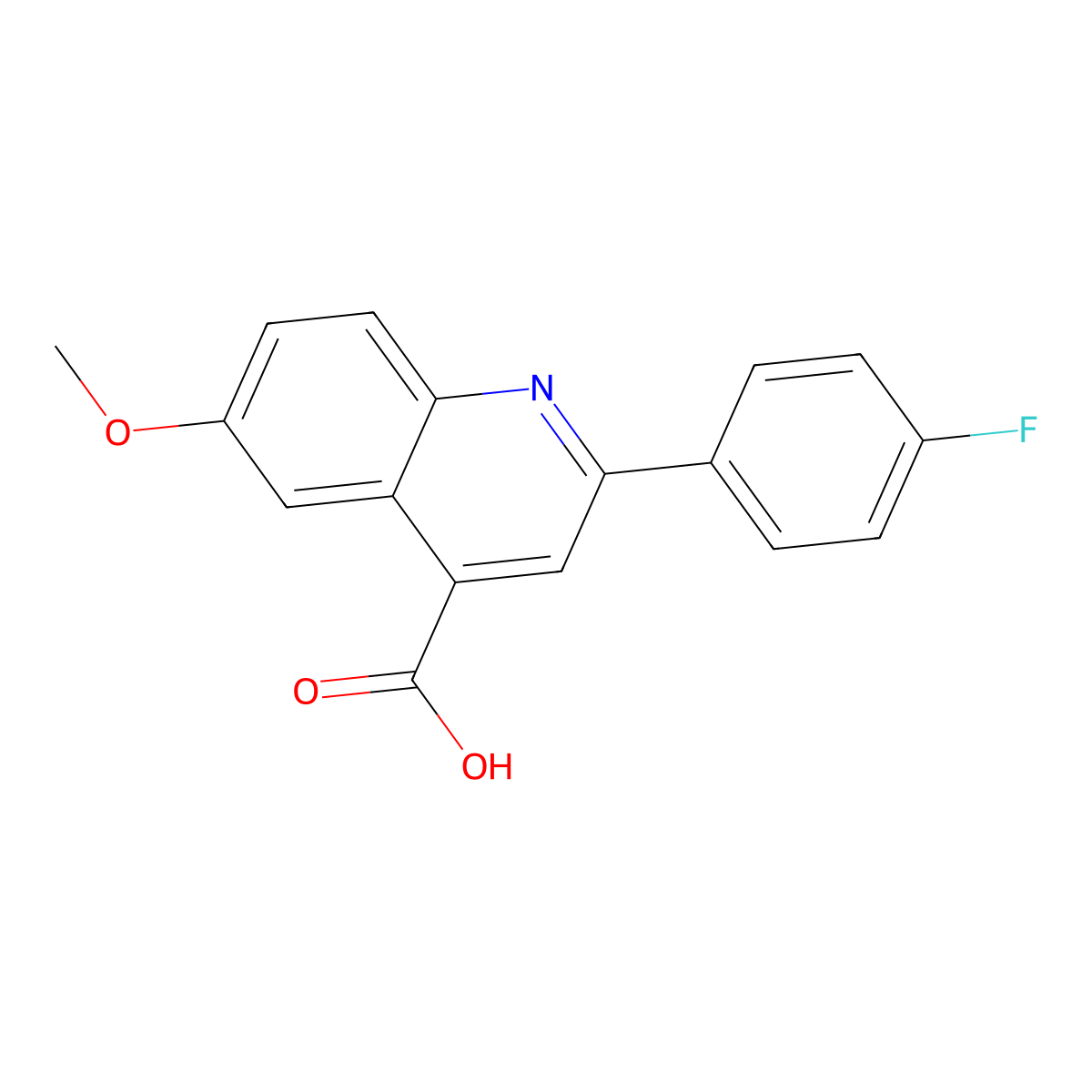 2-(4-Fluorophenyl)-6-methoxyquinoline-4-carboxylic acid molecular structure, CAS 18060-41-8