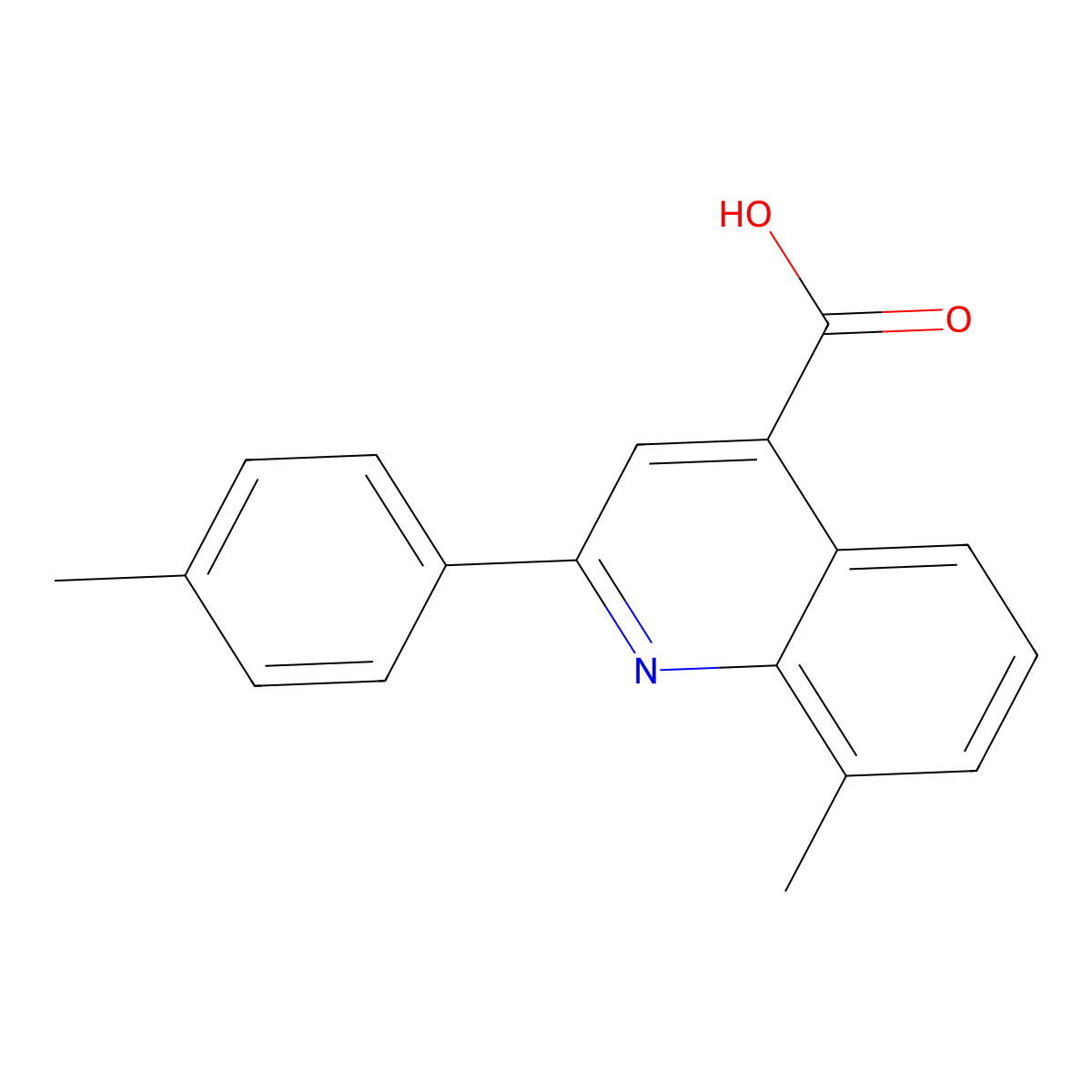 8-Methyl-2-(4-methylphenyl)quinoline-4-carboxylic acid molecular structure, CAS 18060-44-1