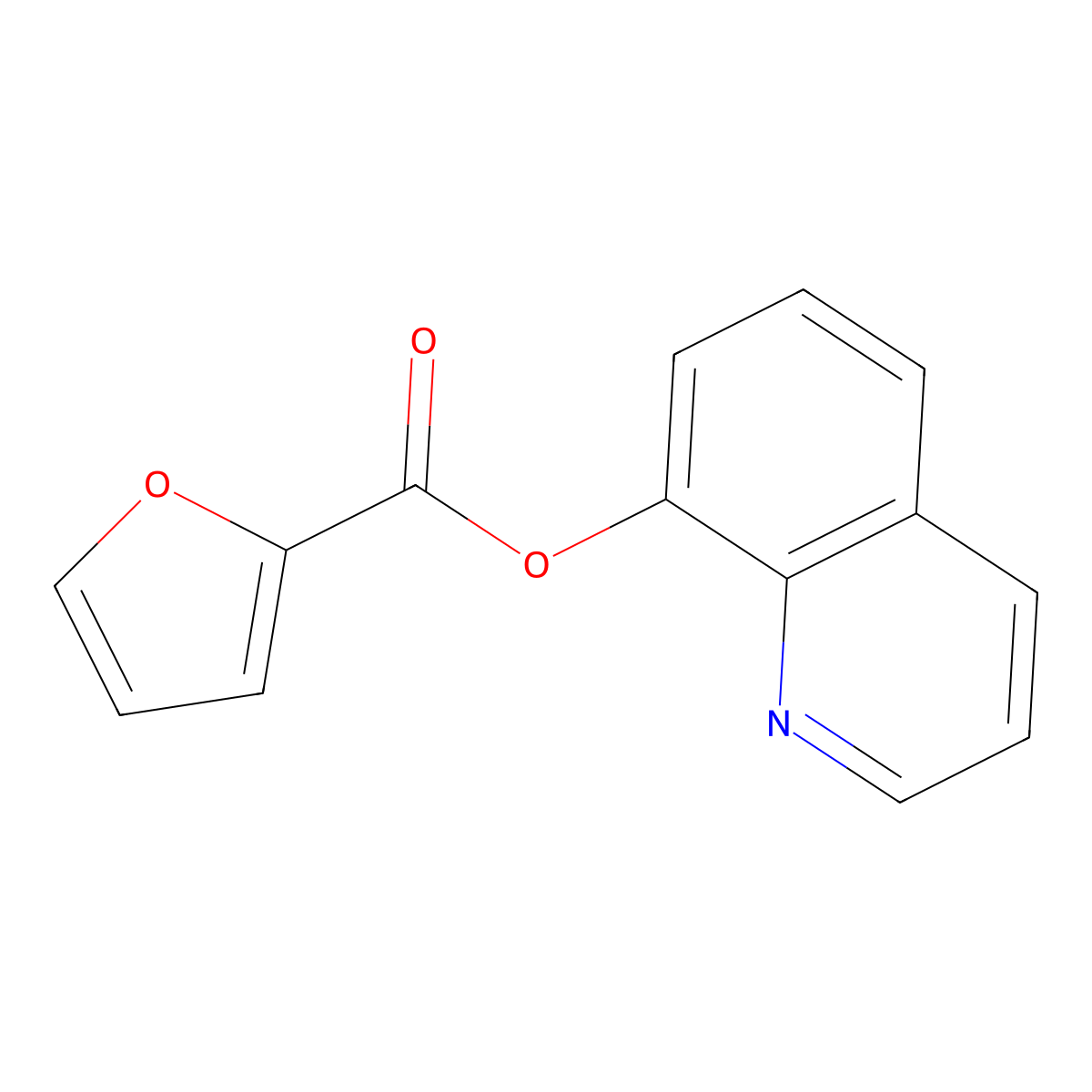 Quinolin-8-yl furan-2-carboxylate molecular structure, CAS 18060-51-0