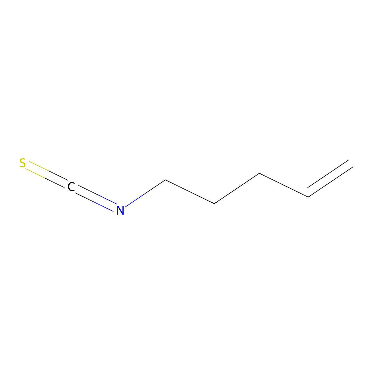 4-Pentenyl isothiocyanate molecular structure, CAS 18060-79-2