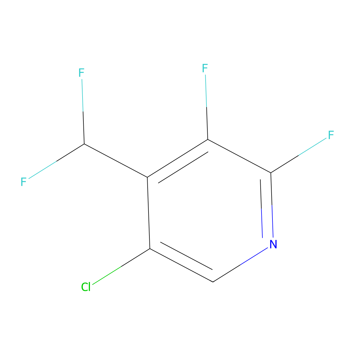 5-Chloro-4-(difluoromethyl)-2,3-difluoropyridine molecular structure, CAS 1806007-62-4