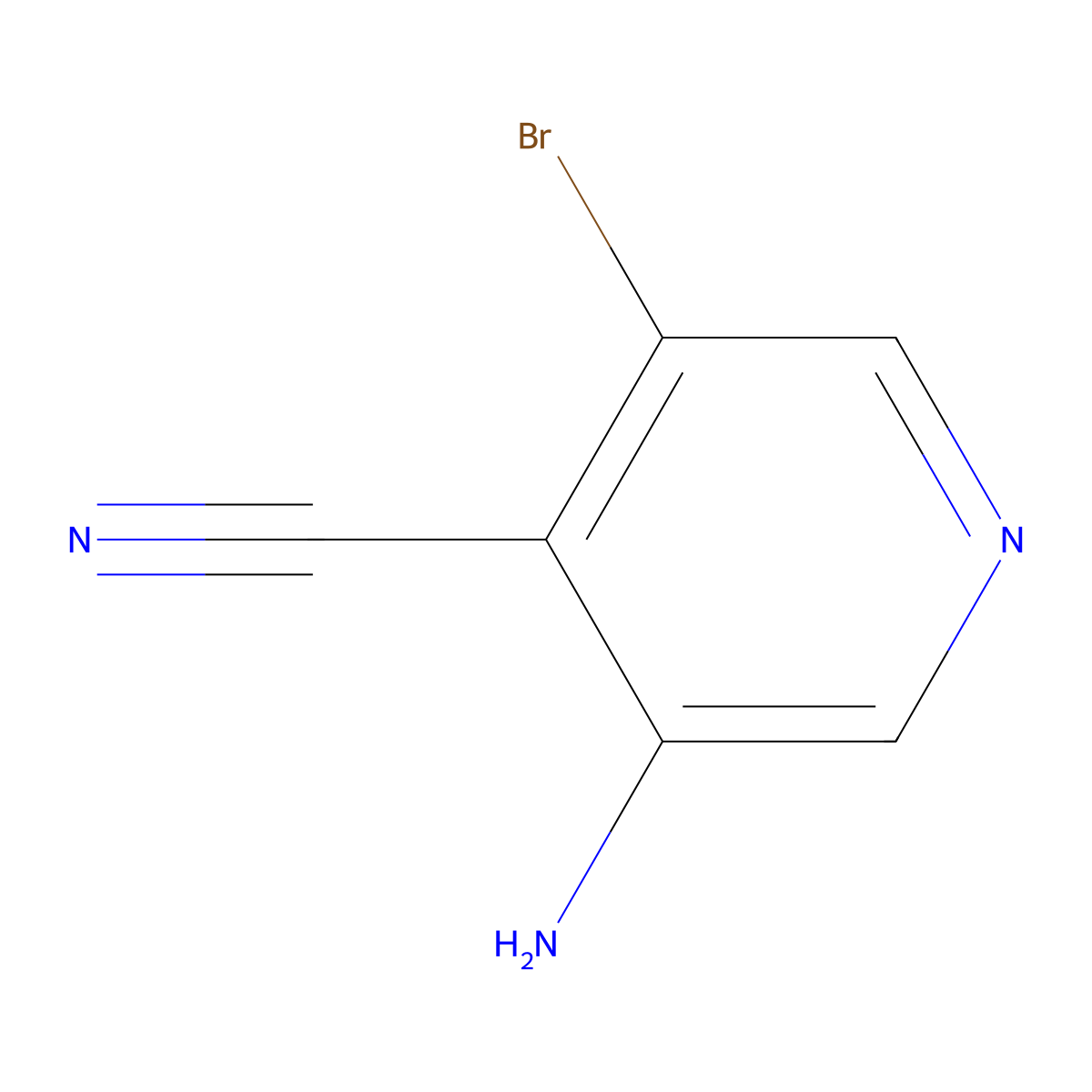3-Amino-5-bromoisonicotinonitrile molecular structure, CAS 1806040-55-0