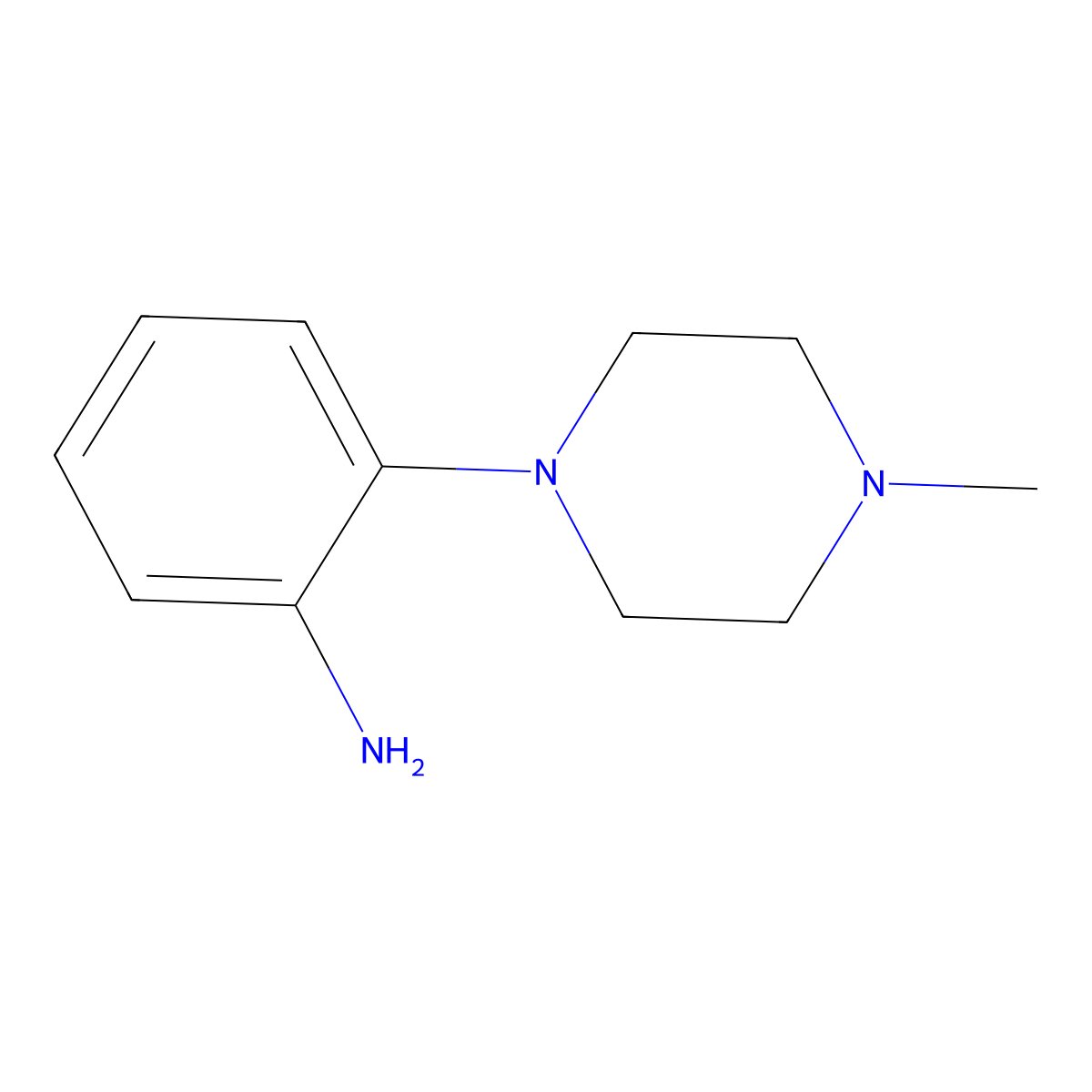2-(4-Methylpiperazin-1-yl)aniline molecular structure, CAS 180605-36-1