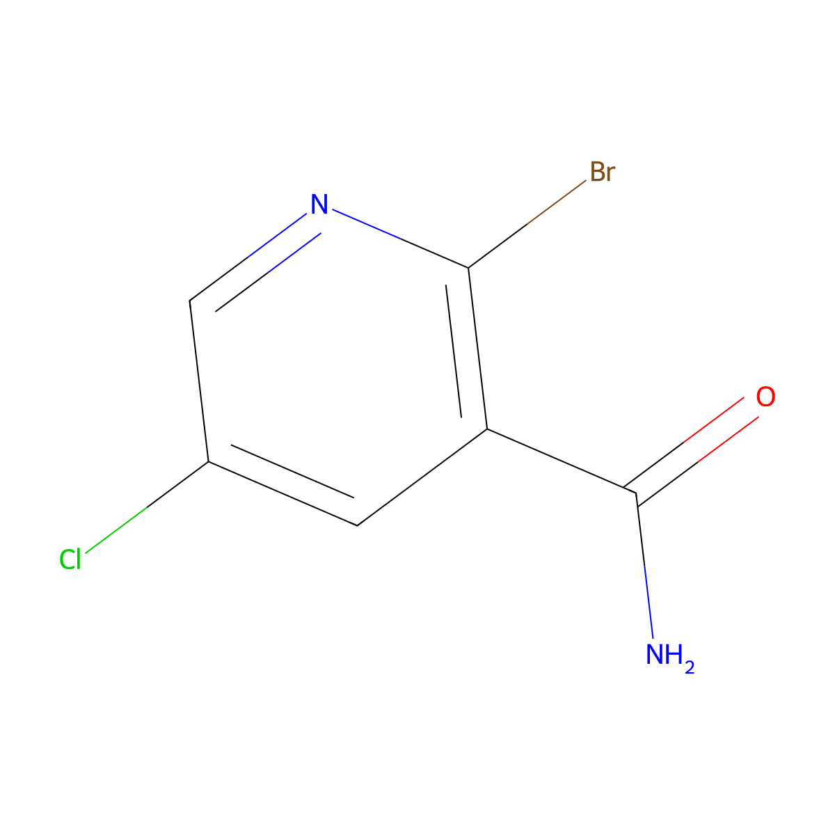 2-Bromo-5-chloronicotinamide molecular structure, CAS 1806059-67-5