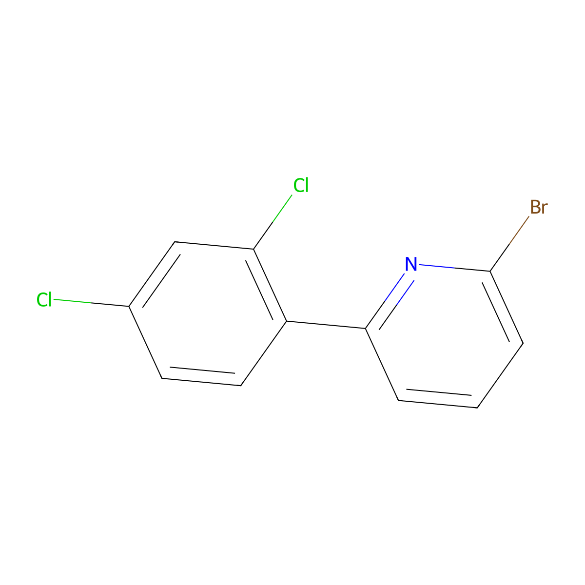 2-Bromo-6-(2,4-dichlorophenyl)pyridine molecular structure, CAS 180606-08-0