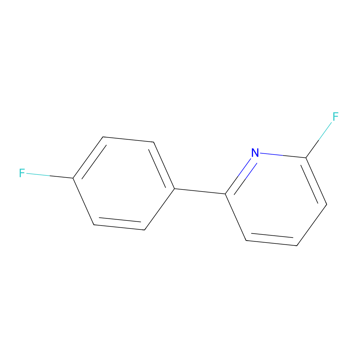 2-Fluoro-6-(4-fluorophenyl)pyridine molecular structure, CAS 180606-14-8