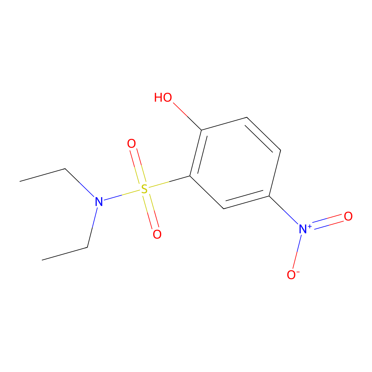 N,N-diethyl-2-hydroxy-5-nitrobenzene-1-sulfonamide molecular structure, CAS 180606-71-7