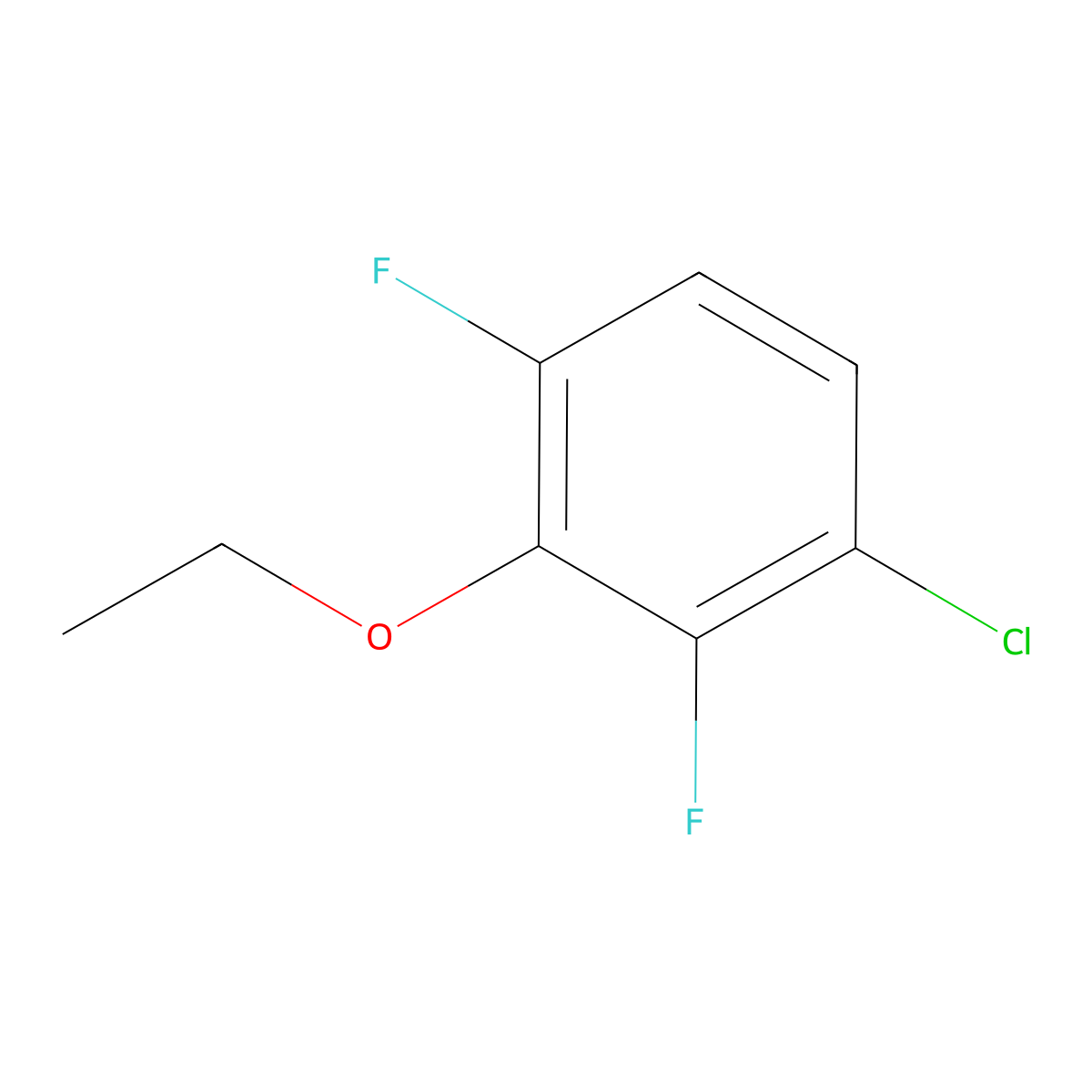 1-Chloro-3-ethoxy-2,4-difluorobenzene molecular structure, CAS 1806074-06-5