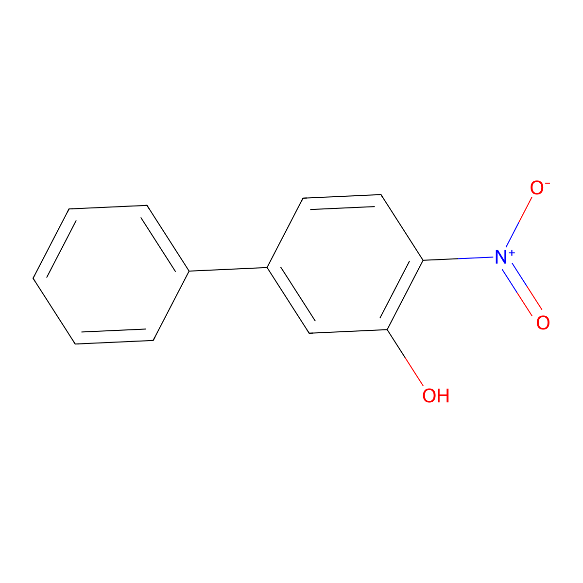 (1,1'-Biphenyl)-3-ol, 4-nitro- molecular structure, CAS 18062-89-0