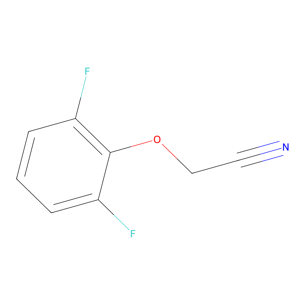2,6-Difluoro-phenoxyacetonitrile molecular structure, CAS 18062-97-0
