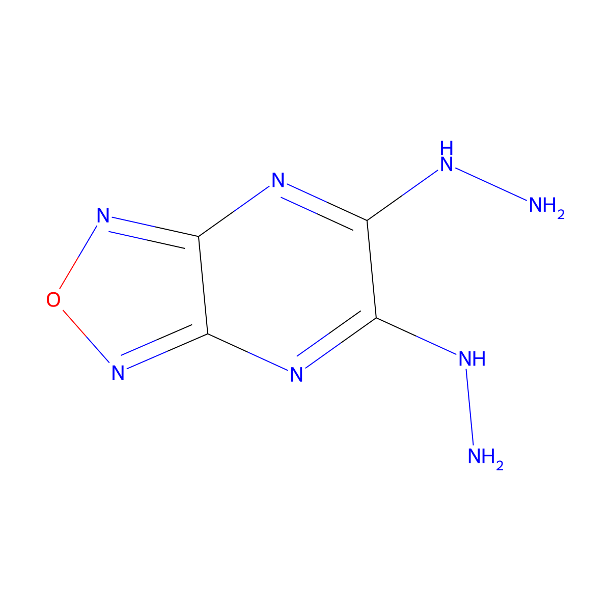 5,6-Dihydrazino[1,2,5]oxadiazolo[3,4-b]pyrazine molecular structure, CAS 180622-15-5