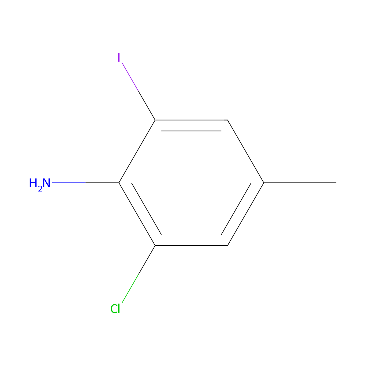 2-Chloro-6-iodo-4-methylaniline molecular structure, CAS 180623-98-7