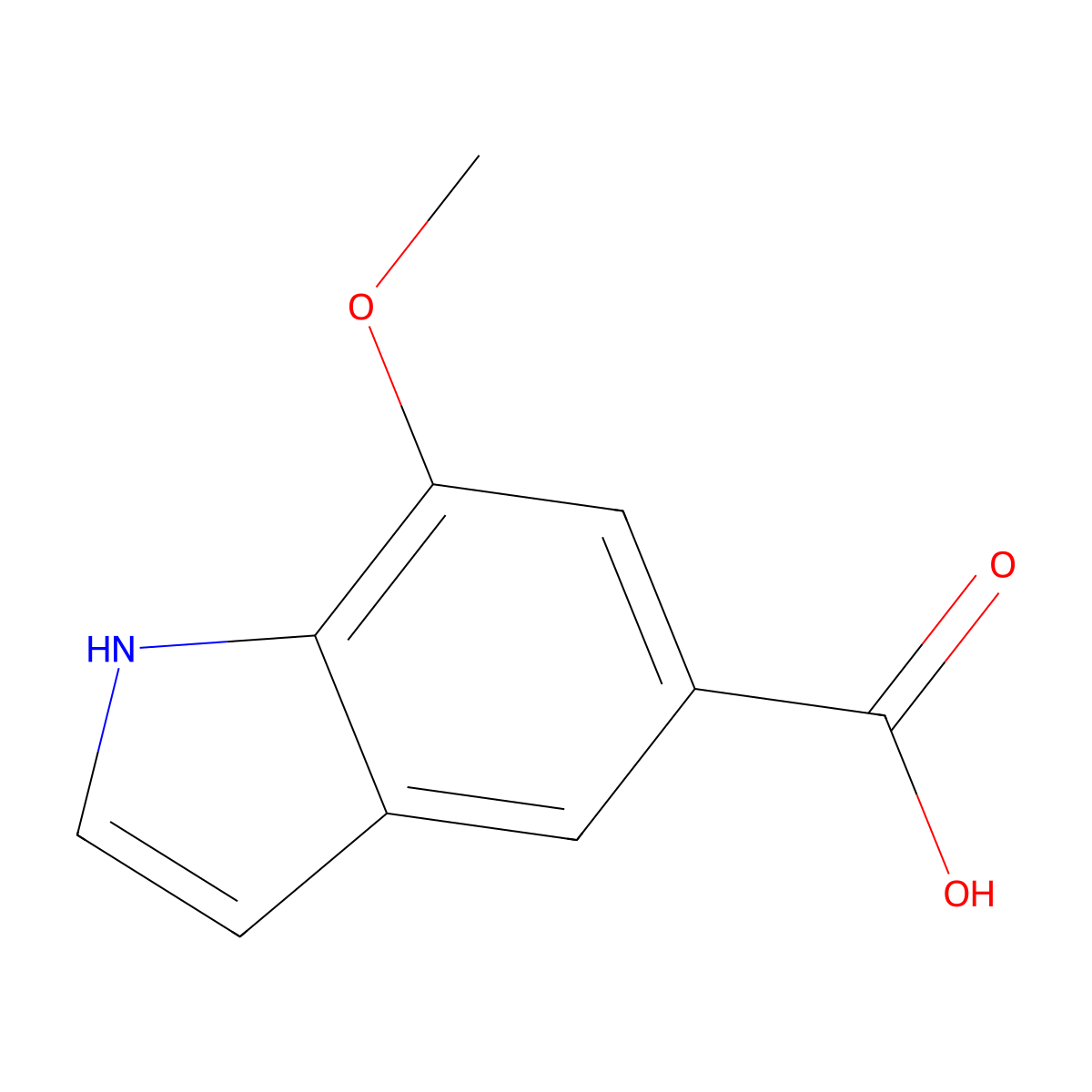 7-Methoxy-1H-indole-5-carboxylic acid molecular structure, CAS 180623-99-8