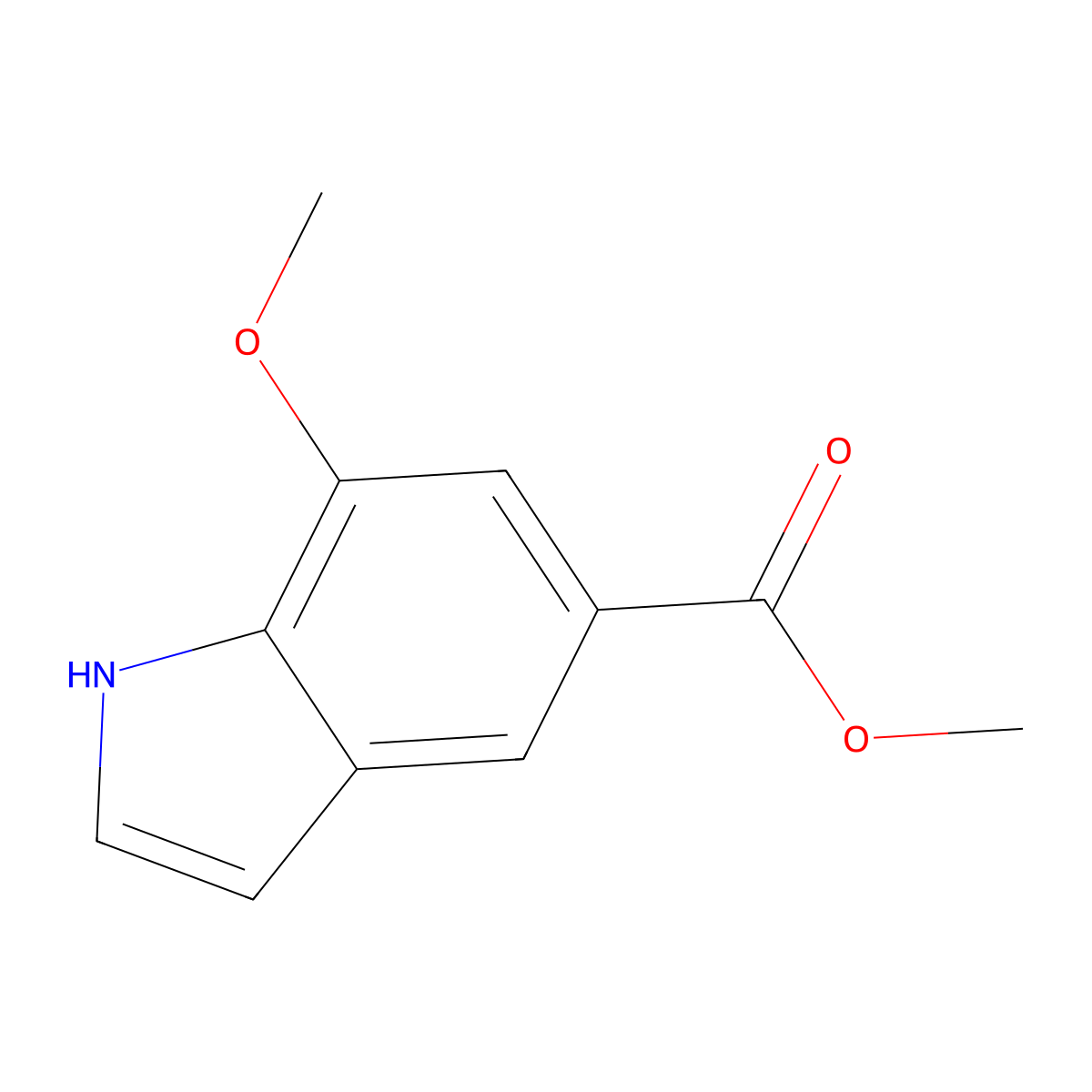 Methyl 7-Methoxyindole-5-carboxylate molecular structure, CAS 180624-24-2