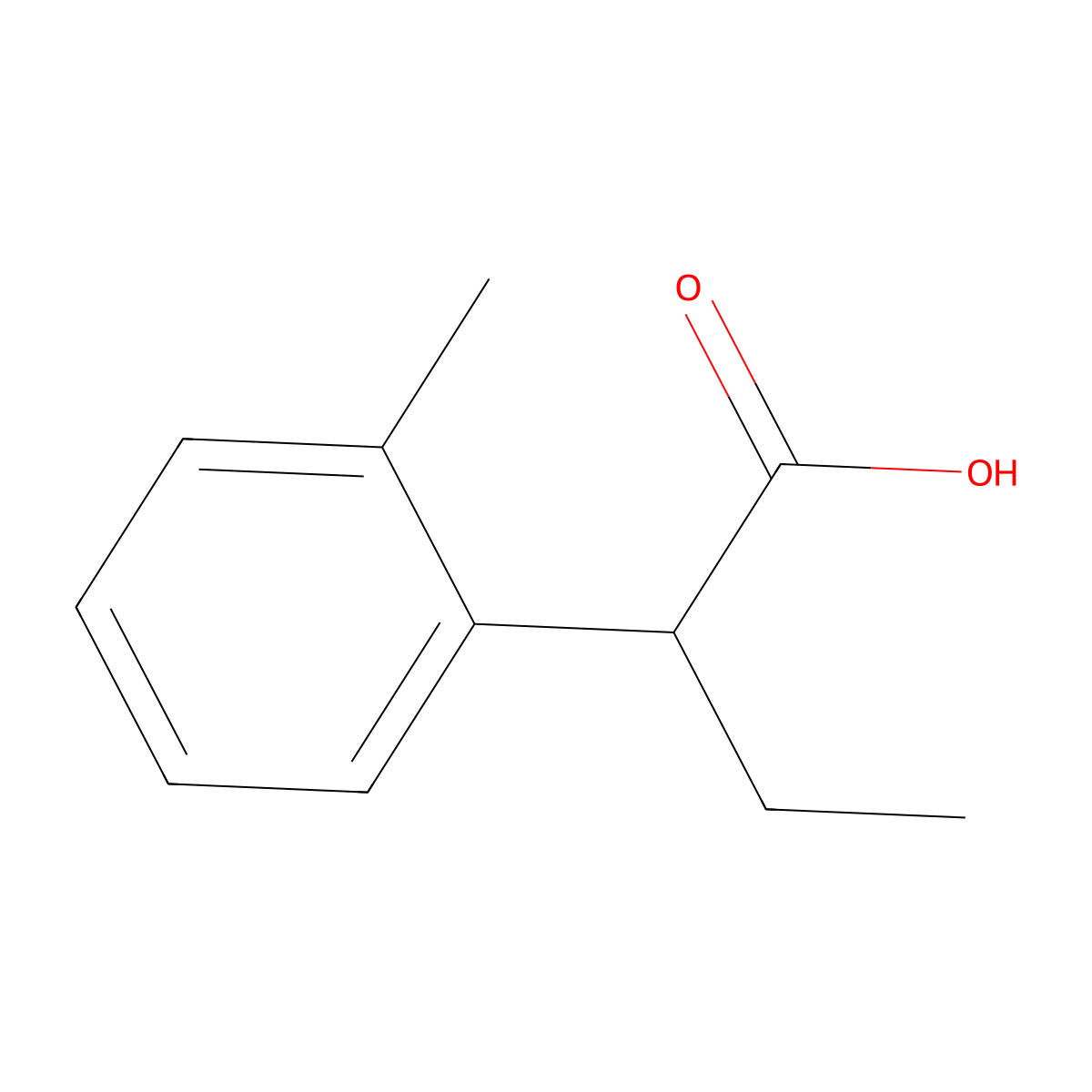 2-(2-methylphenyl)butanoic Acid molecular structure, CAS 180624-79-7