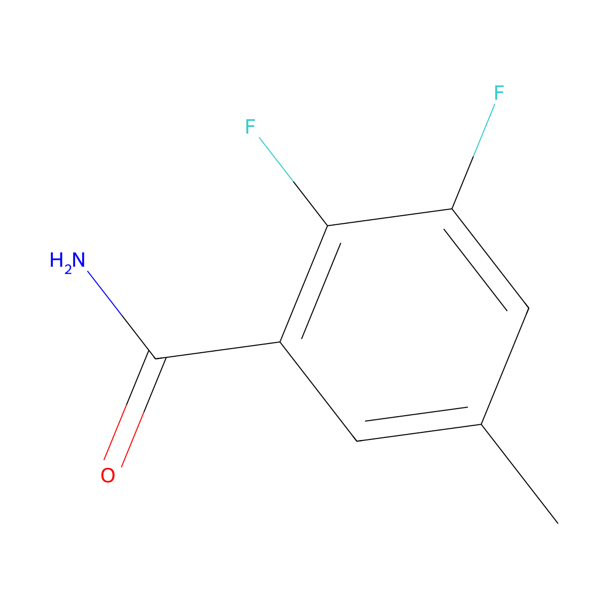 2,3-Difluoro-5-methylbenzamide molecular structure, CAS 1806269-24-8