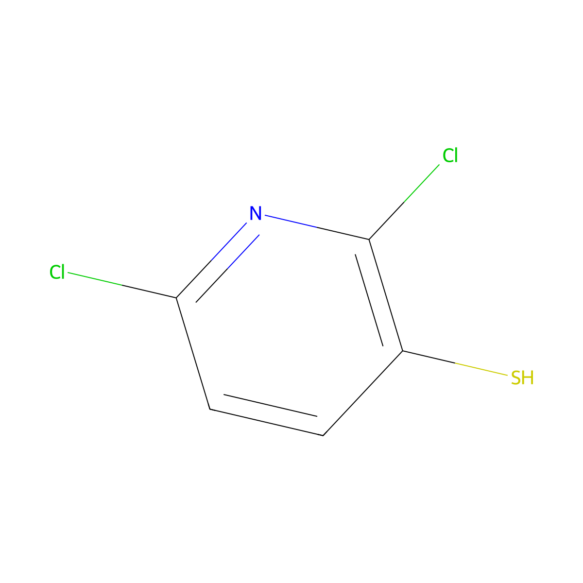 2,6-Dichloropyridine-3-thiol molecular structure, CAS 1806270-53-0