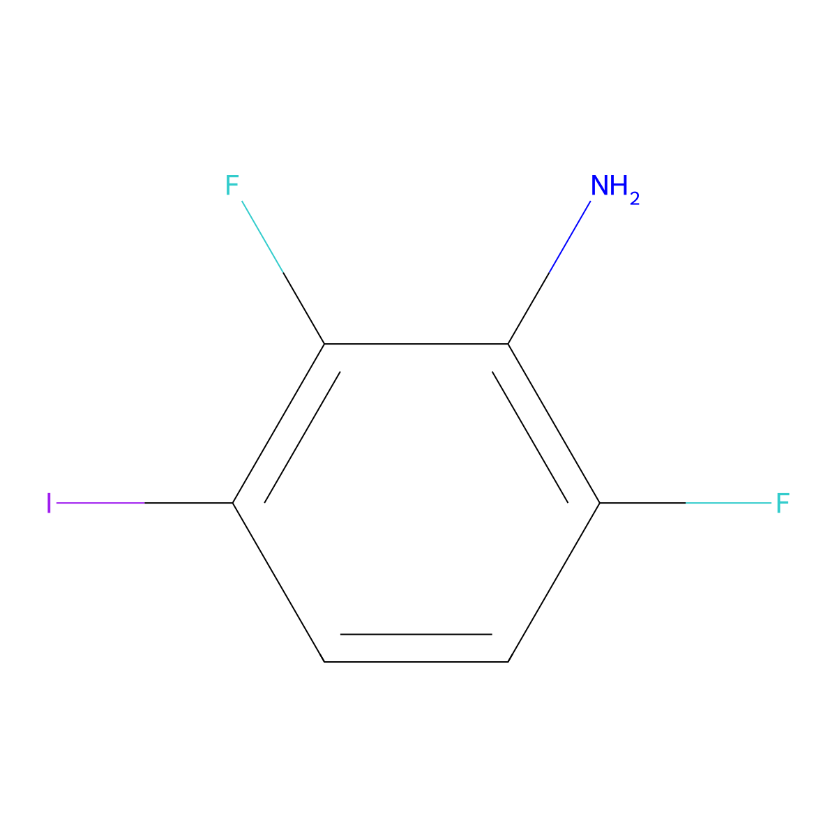 2,6-Difluoro-3-iodoaniline molecular structure, CAS 1806272-91-2