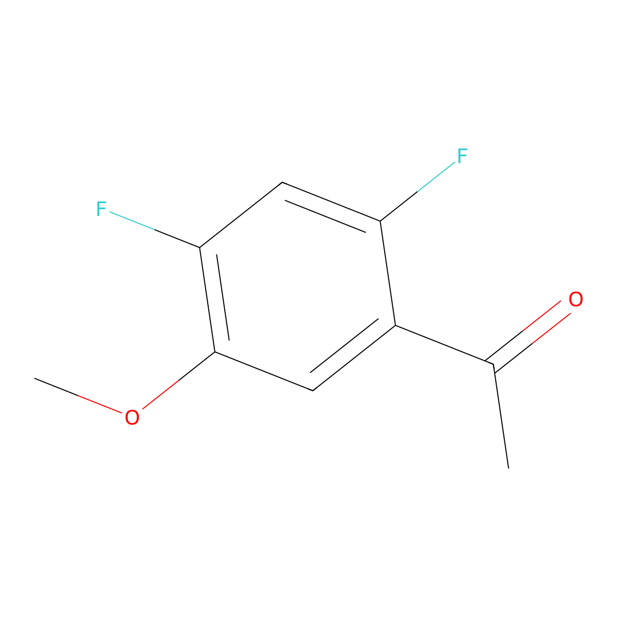 1-(2,4-Difluoro-5-methoxyphenyl)ethan-1-one molecular structure, CAS 1806273-81-3
