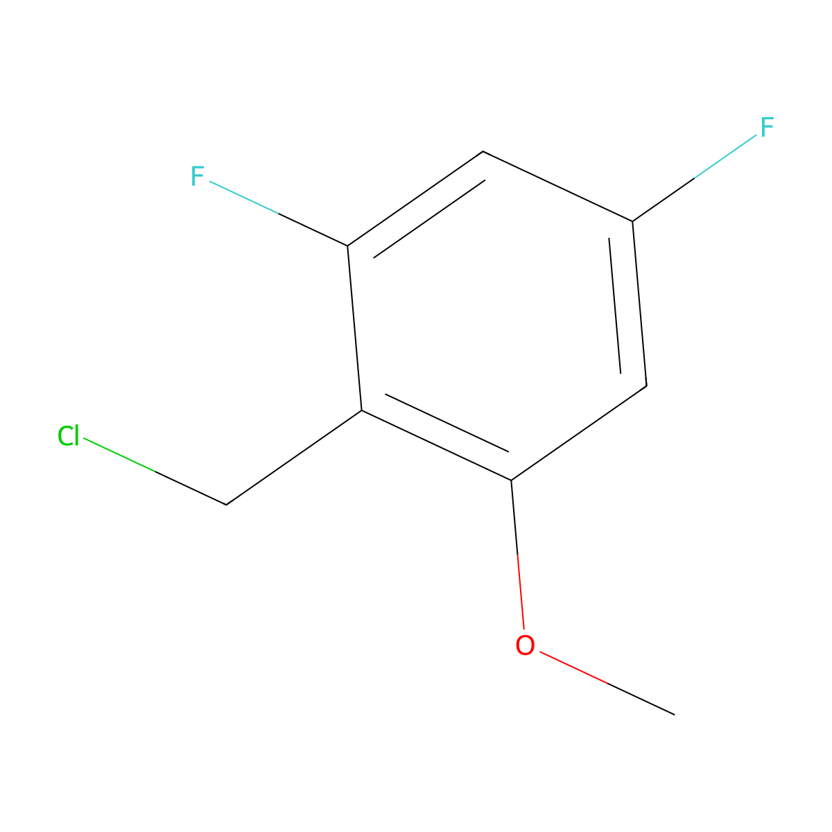 2-(Chloromethyl)-1,5-difluoro-3-methoxybenzene molecular structure, CAS 1806273-85-7