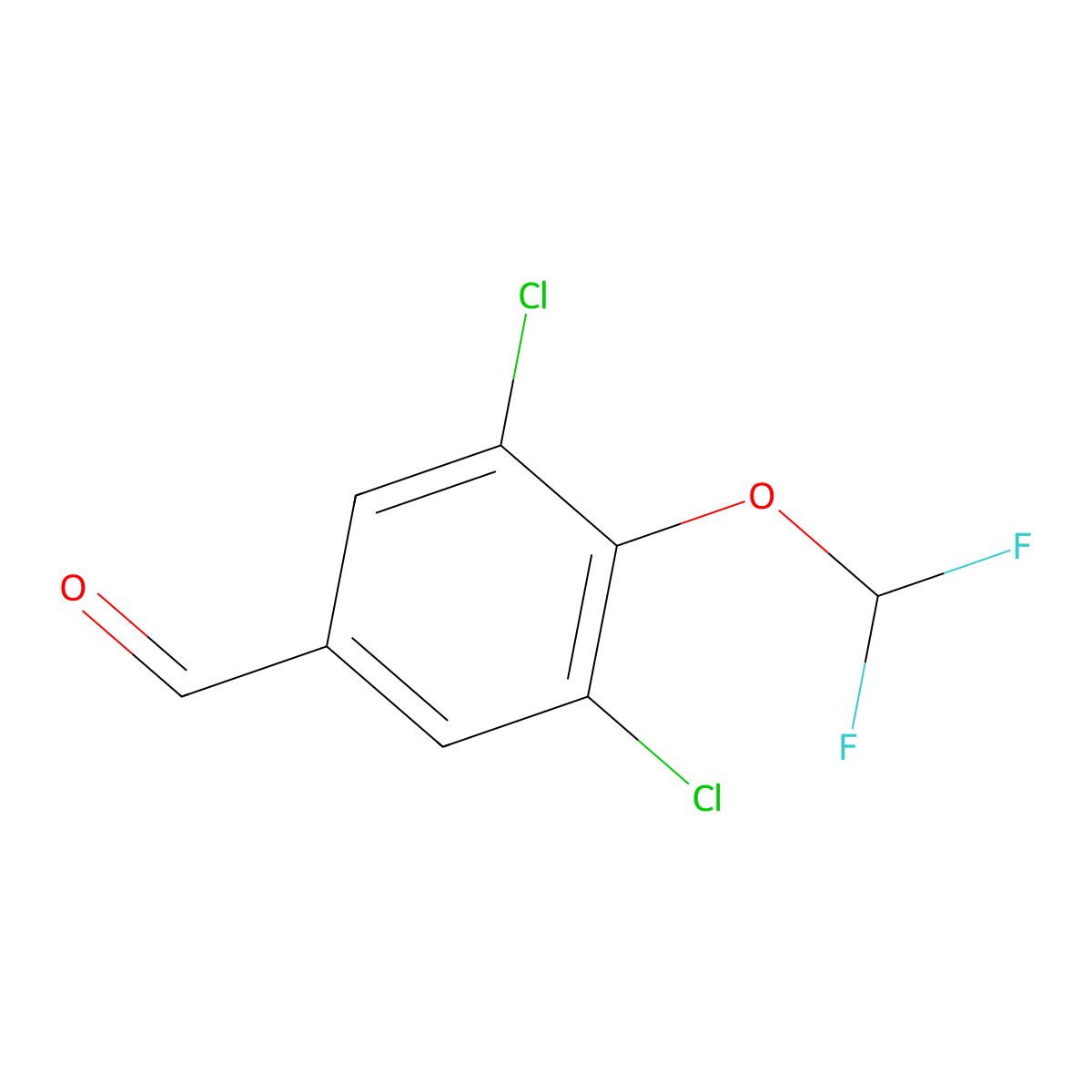 3,5-Dichloro-4-(difluoromethoxy)benzaldehyde molecular structure, CAS 1806275-15-9