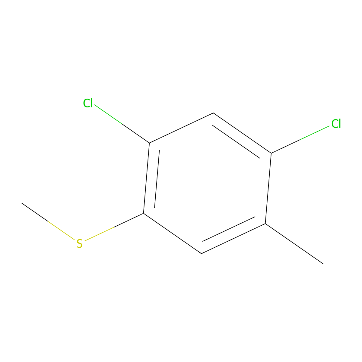 2,4-Dichloro-5-methylthioanisole molecular structure, CAS 1806275-36-4