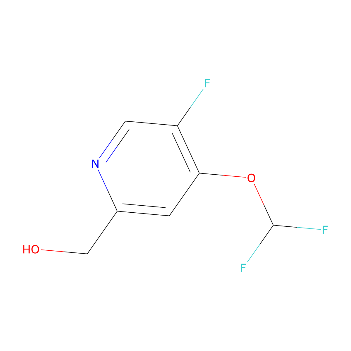 (4-(Difluoromethoxy)-5-fluoropyridin-2-yl)methanol molecular structure, CAS 1806275-47-7