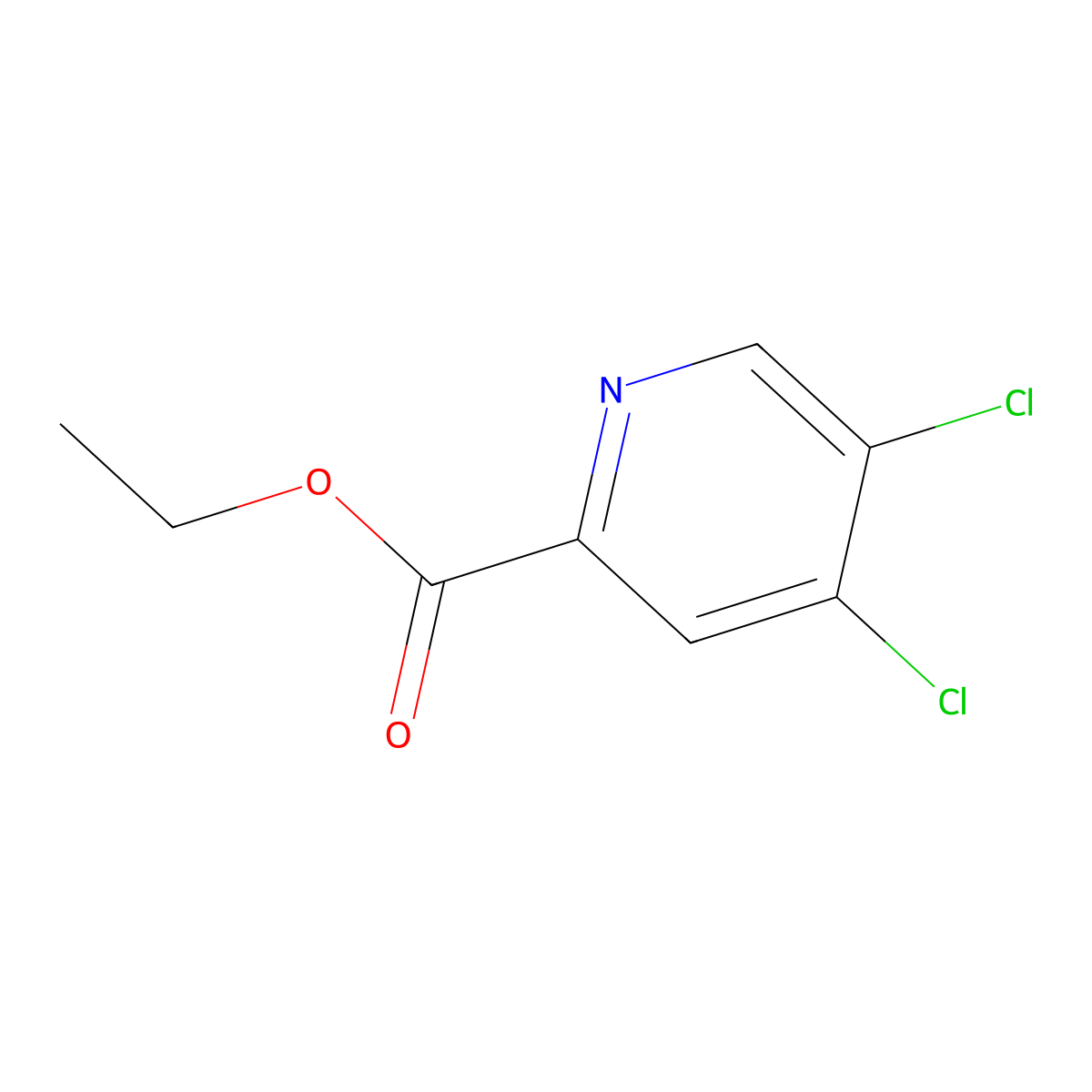 Ethyl 4,5-dichloropicolinate molecular structure, CAS 1806276-27-6