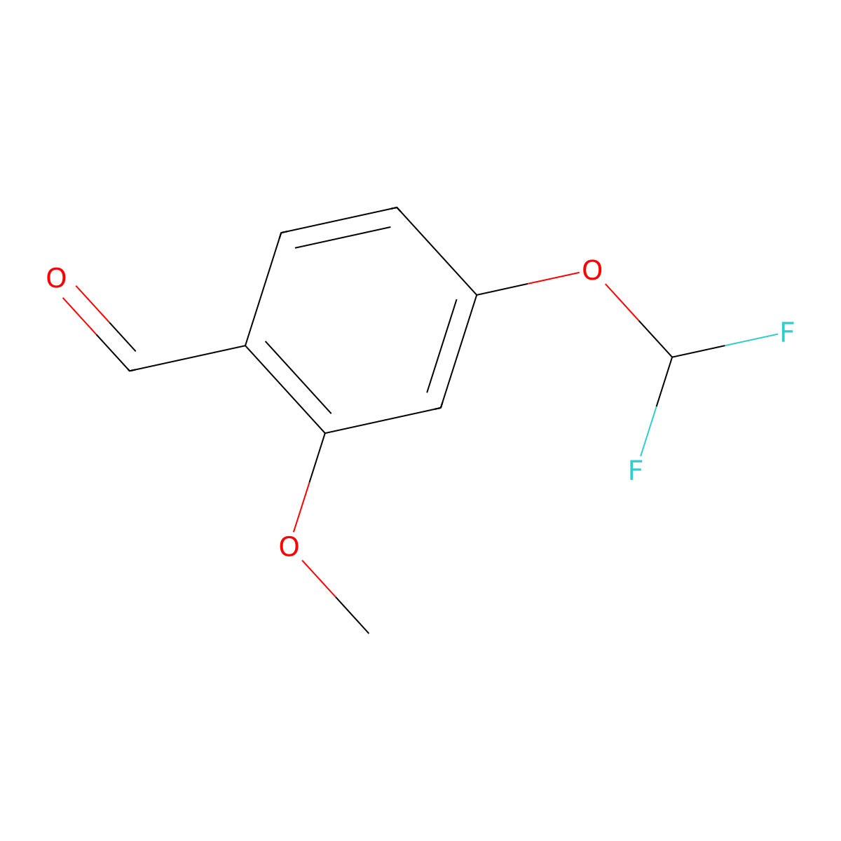 4-Difluoromethoxy-2-methoxybenzaldehyde molecular structure, CAS 1806276-62-9