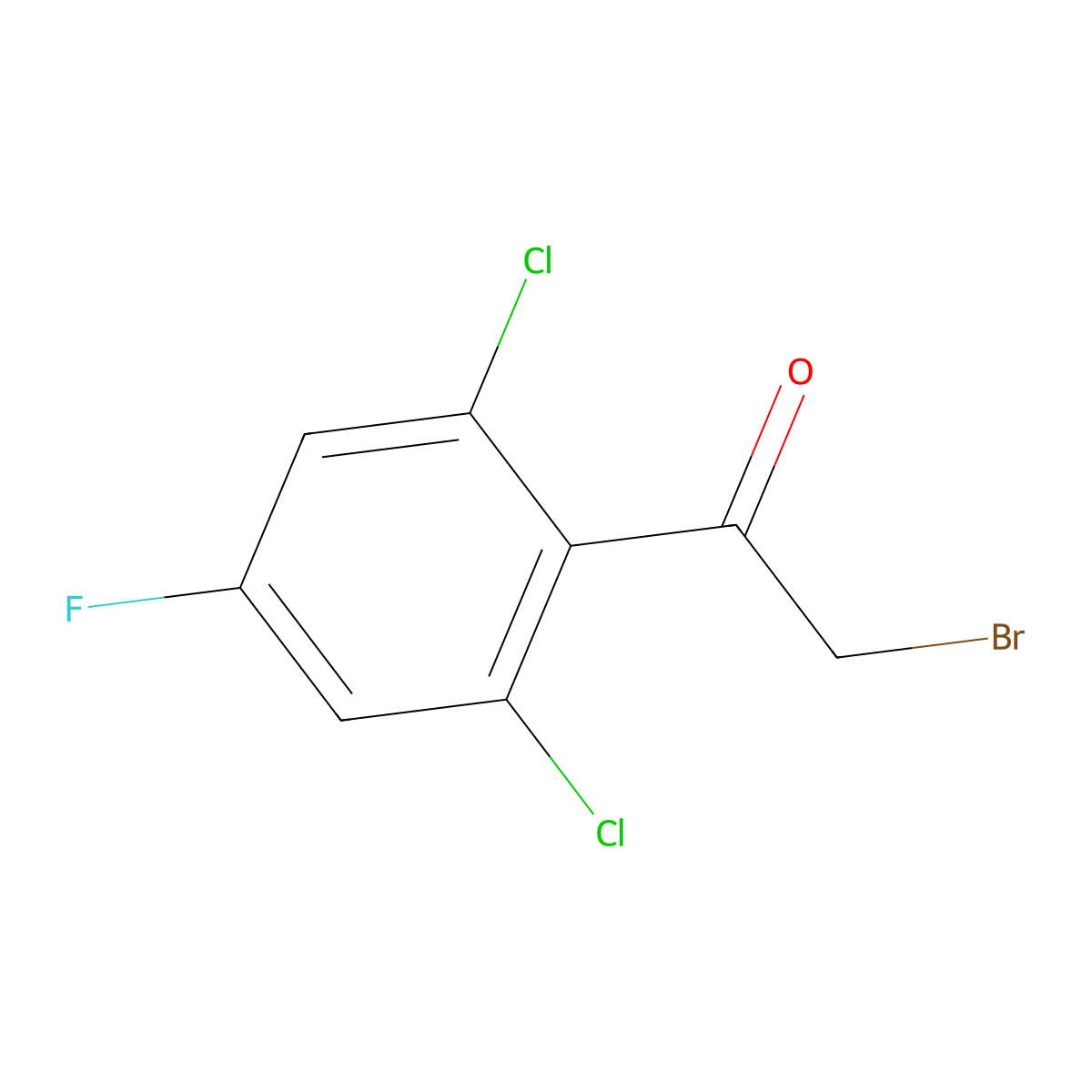 2',6'-Dichloro-4'-fluorophenacyl bromide molecular structure, CAS 1806276-74-3