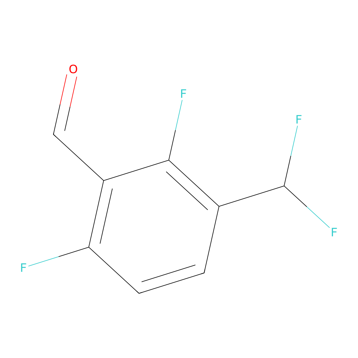 3-(Difluoromethyl)-2,6-difluorobenzaldehyde molecular structure, CAS 1806277-58-6