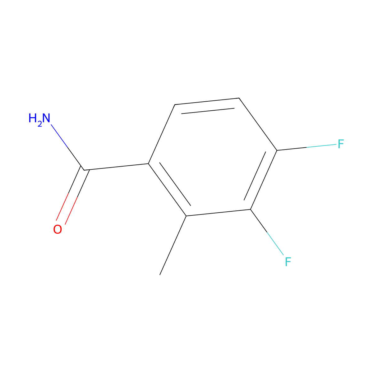 3,4-Difluoro-2-methylbenzamide molecular structure, CAS 1806277-70-2