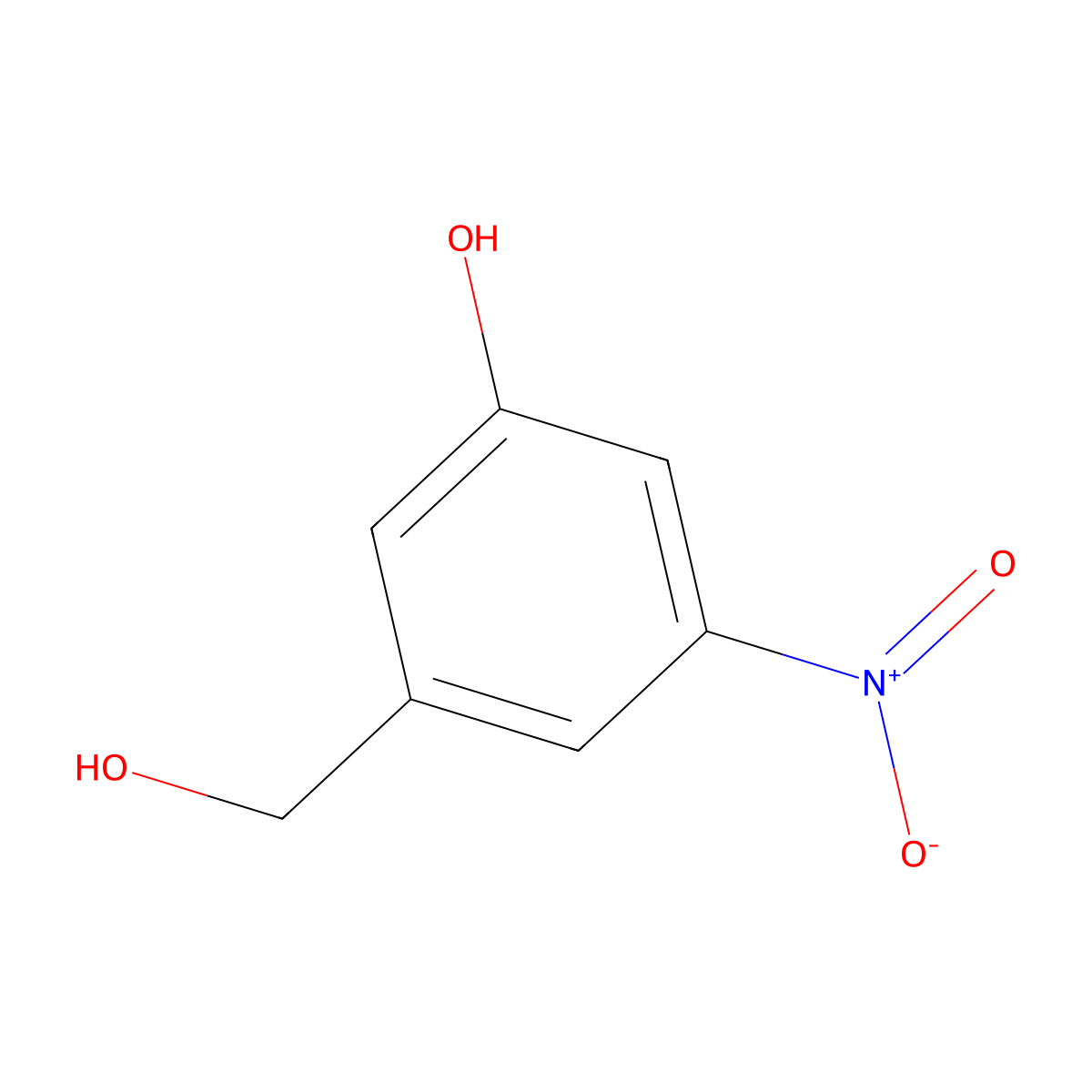 3-(Hydroxymethyl)-5-nitrophenol molecular structure, CAS 180628-74-4
