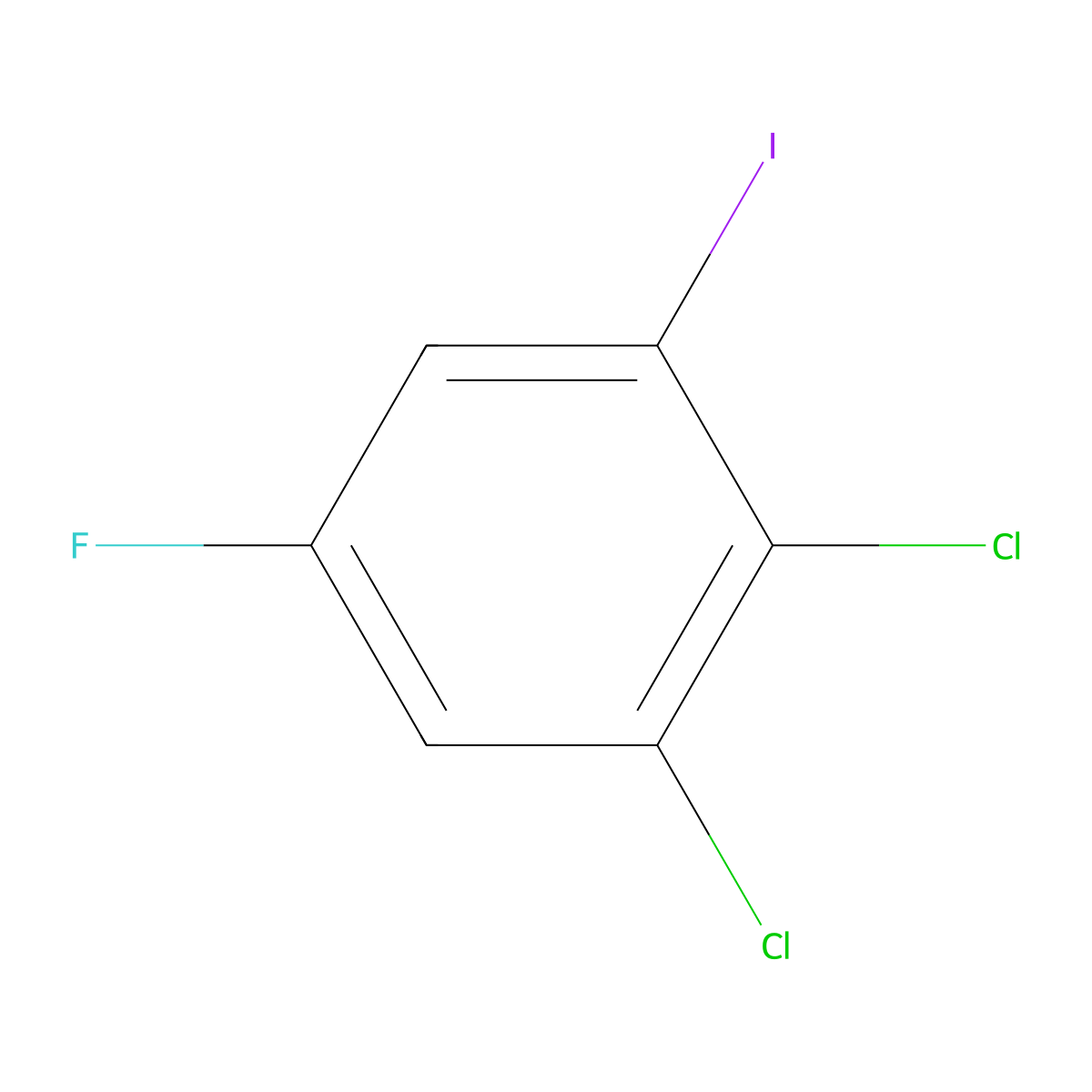 1,2-Dichloro-5-fluoro-3-iodobenzene molecular structure, CAS 1806280-18-1