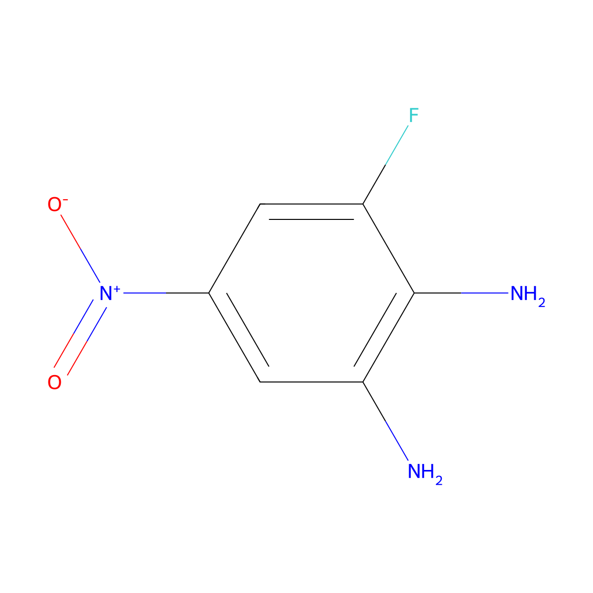 1,2-Diamino-3-fluoro-5-nitrobenzene molecular structure, CAS 1806280-42-1
