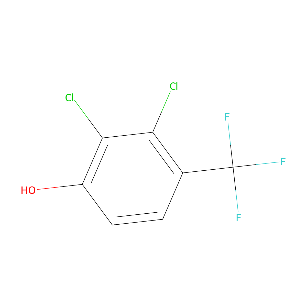 2,3-Dichloro-4-(trifluoromethyl)phenol molecular structure, CAS 1806282-28-9