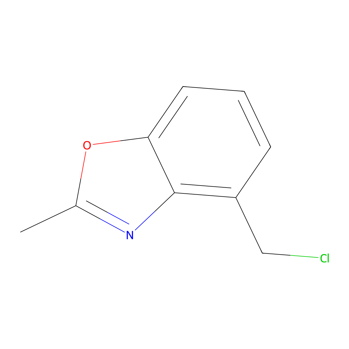 4-(Chloromethyl)-2-methyl-1,3-benzoxazole molecular structure, CAS 1806287-19-3