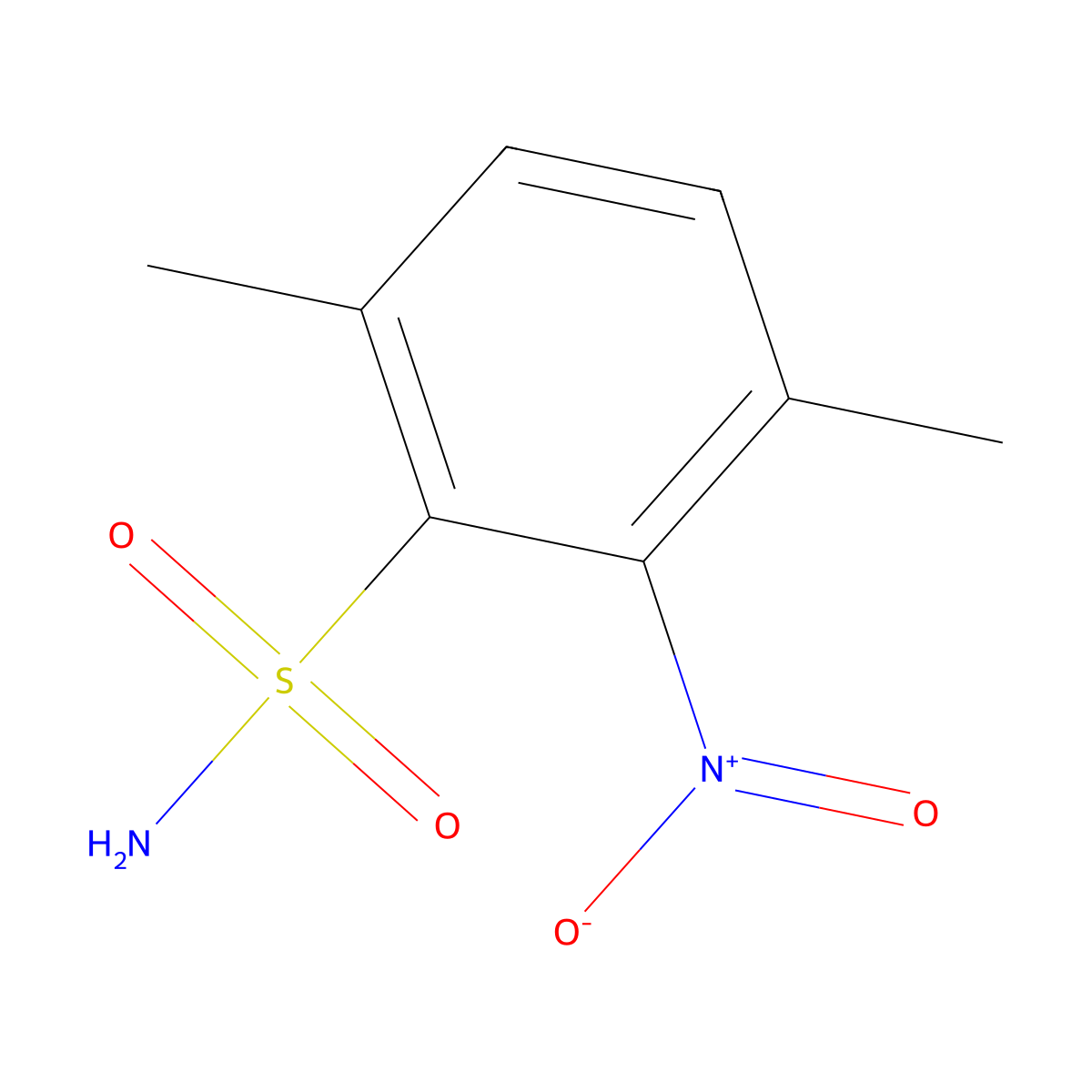 3,6-Dimethyl-2-nitrobenzene-1-sulfonamide molecular structure, CAS 1806287-56-8