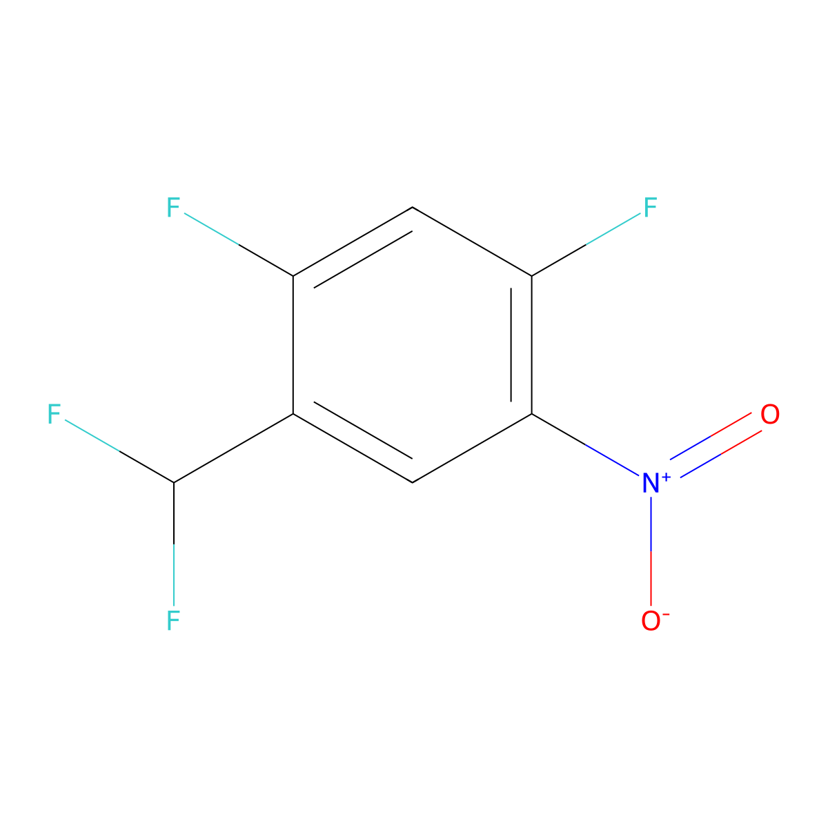 1-(Difluoromethyl)-2,4-difluoro-5-nitrobenzene molecular structure, CAS 1806289-52-0