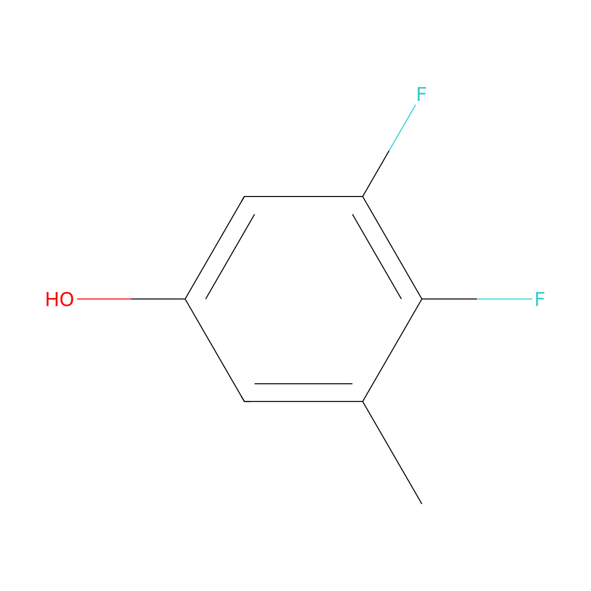 3,4-Difluoro-5-methylphenol molecular structure, CAS 1806289-63-3