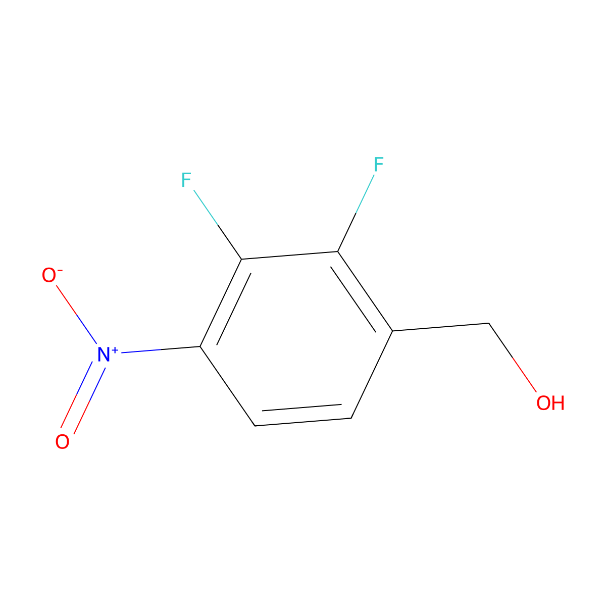 (2,3-Difluoro-4-nitrophenyl)methanol molecular structure, CAS 1806289-80-4