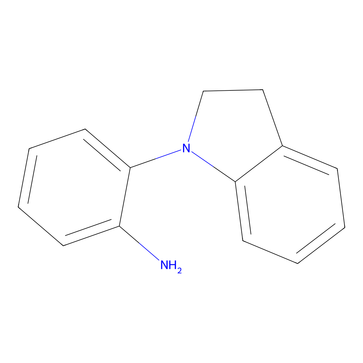 2-(2,3-Dihydro-1H-indol-1-YL)phenylamine molecular structure, CAS 180629-70-3