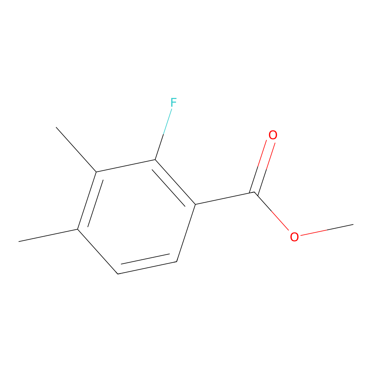 Methyl 2-fluoro-3,4-dimethylbenzoate molecular structure, CAS 1806292-14-7