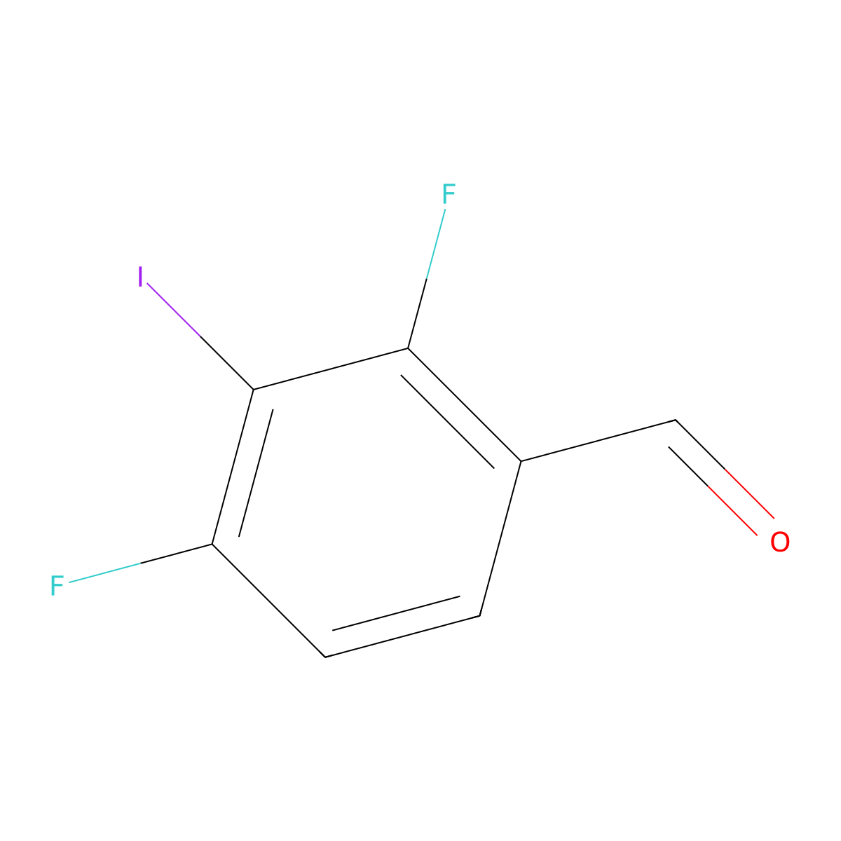 2,4-Difluoro-3-iodobenzaldehyde molecular structure, CAS 1806292-43-2