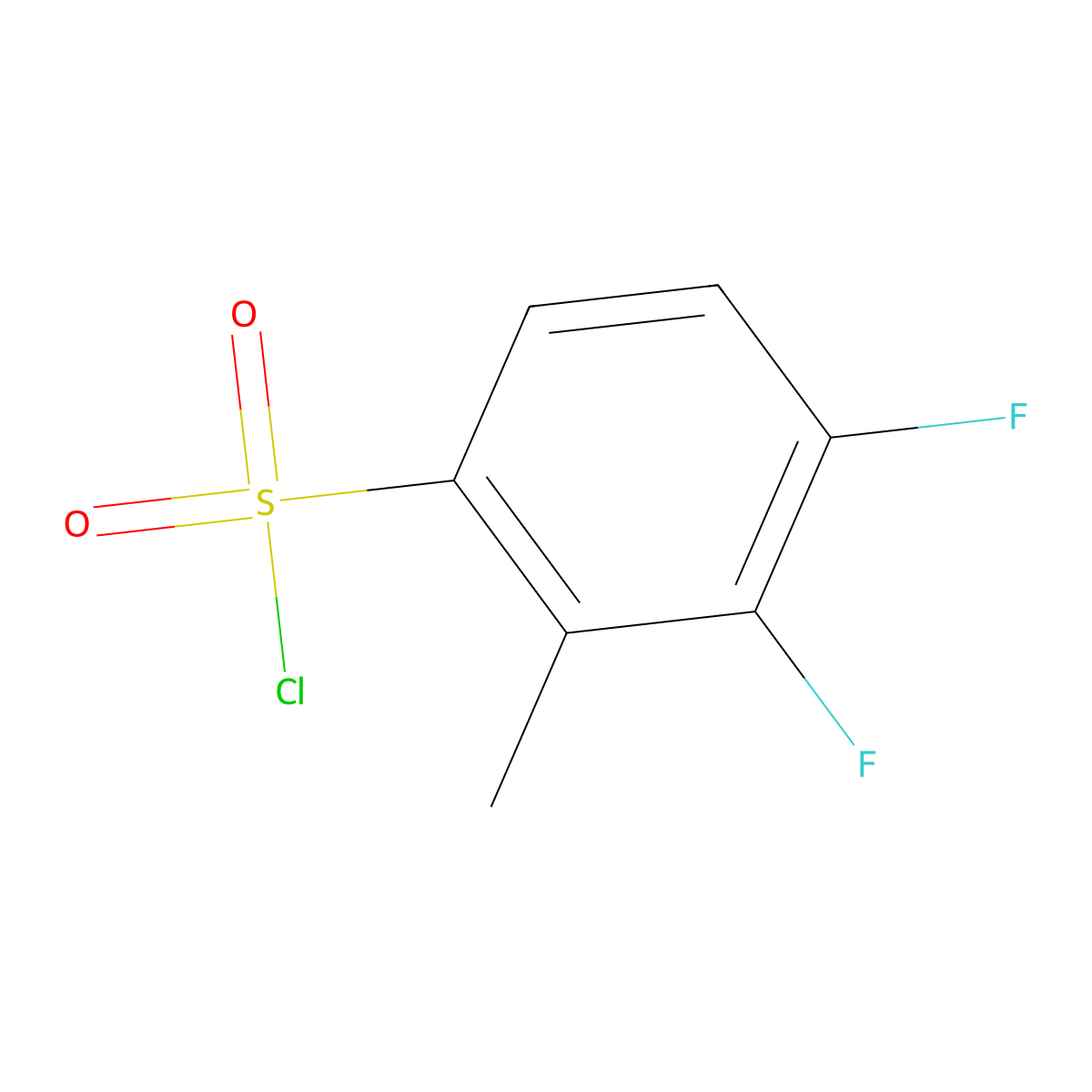 3,4-Difluoro-2-methylbenzenesulfonyl chloride molecular structure, CAS 1806293-66-2